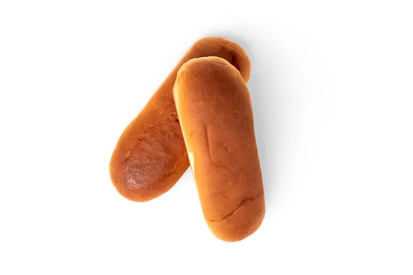 Hot Dog Bułki Izolowane Białym Tle — Zdjęcie stockowe