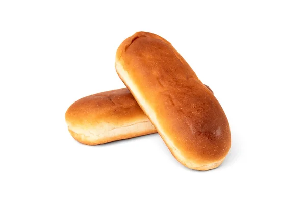 Hot Dog Brötchen Isoliert Auf Weißem Hintergrund — Stockfoto