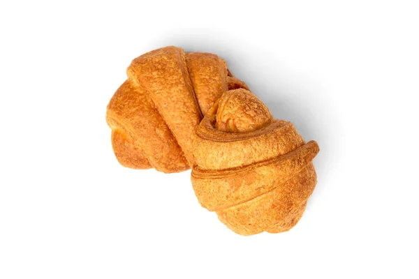 Croissant Condensed Milk Isolated White Background — Stock Photo, Image
