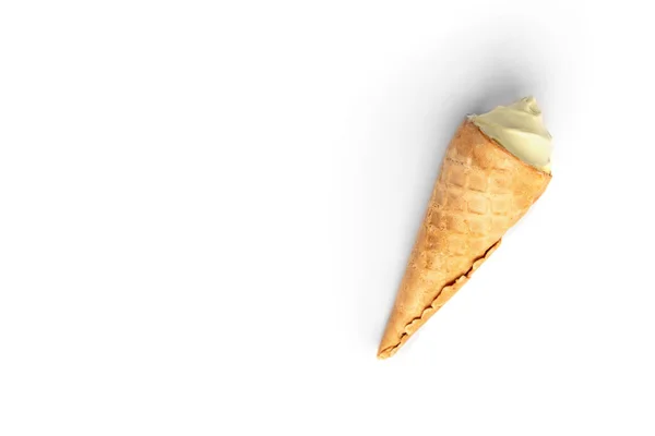 白色背景的冰淇淋 — 图库照片