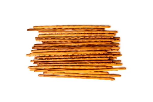 Cracker Pretzel Sticks Isolated White Background — Stock Photo, Image