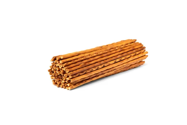 Kraker Pretzel Sticks Geïsoleerd Witte Achtergrond — Stockfoto