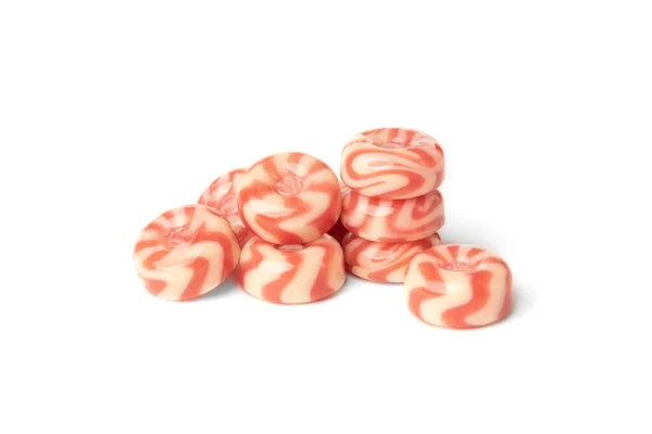 Süßigkeiten Mit Erdbeere Isoliert Auf Weißem Hintergrund — Stockfoto