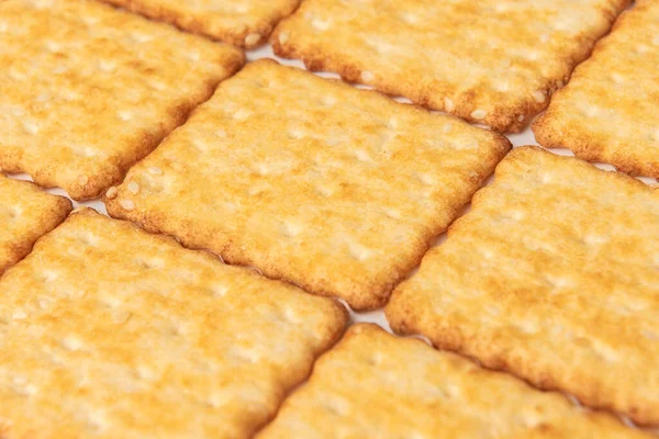 Cracker Cookies Isolated White Background — Stock Photo, Image