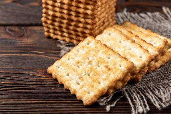 Cracker Cookies Sesame Isolated White Background — Stock Photo, Image