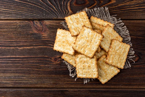 Cracker Cookie Szezám Elszigetelt Fehér Alapon — Stock Fotó