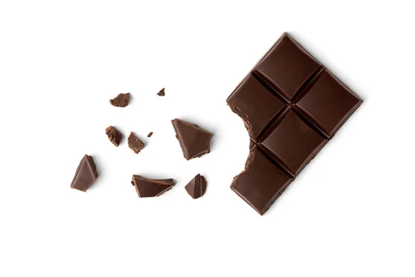 Barra Chocolate Aislado Sobre Fondo Blanco — Foto de Stock