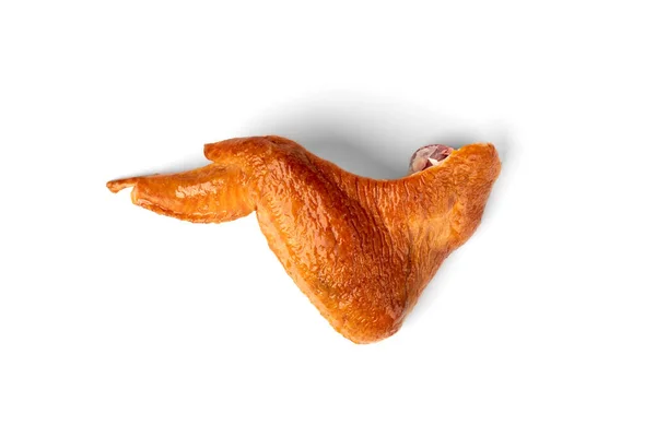 Rökt Kyckling Vingar Isolerade Vit Bakgrund — Stockfoto