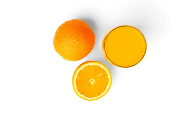 Апельсиновый Сок Белом Фоне — стоковое фото