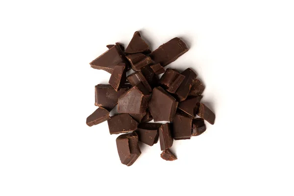 Cioccolato Isolato Sfondo Bianco — Foto Stock