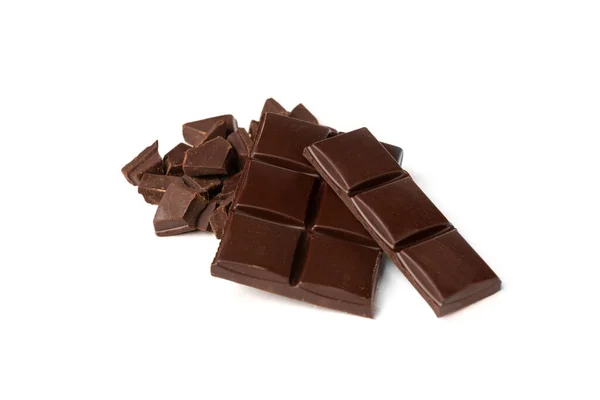 Barra Chocolate Aislado Sobre Fondo Blanco — Foto de Stock