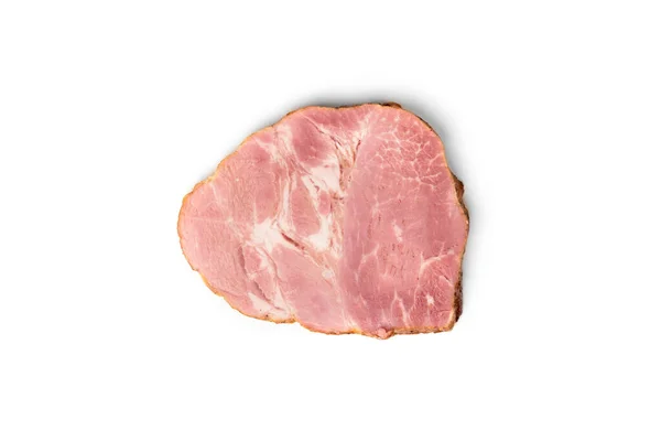 Geräuchertes Schweinefleisch Isoliert Auf Weißem Hintergrund — Stockfoto