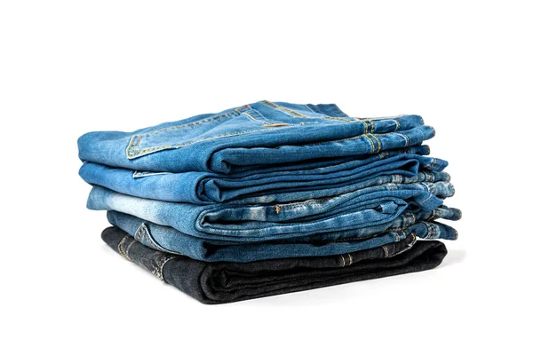 Jeans Isolado Fundo Branco — Fotografia de Stock