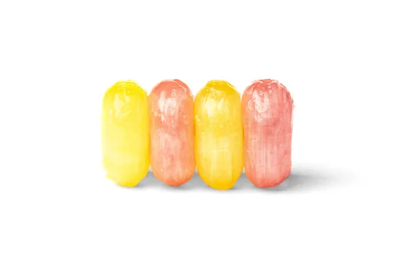 Beyaz Arkaplanda Izole Edilmiş Renk Şekerleri — Stok fotoğraf