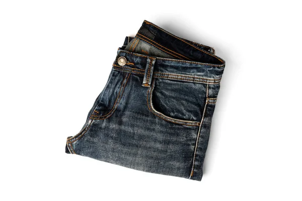 Jeans Isolado Fundo Branco — Fotografia de Stock