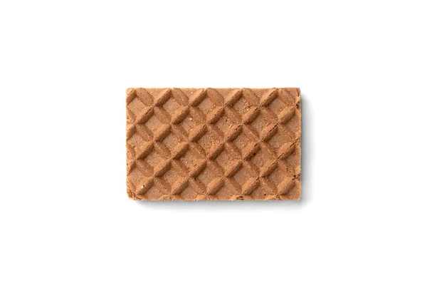 Chokladvåfflor Med Mjölk Fyllning Isolerad Vit Bakgrund — Stockfoto