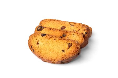 Beyaz arkaplanda kıtır kıtır rusk.