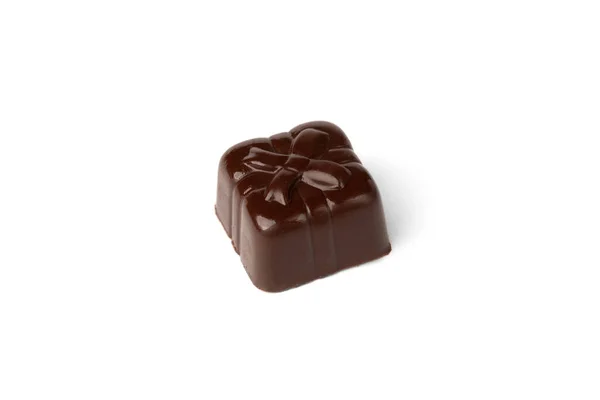 Dulces Chocolate Forma Corazón Aislados Sobre Fondo Blanco —  Fotos de Stock