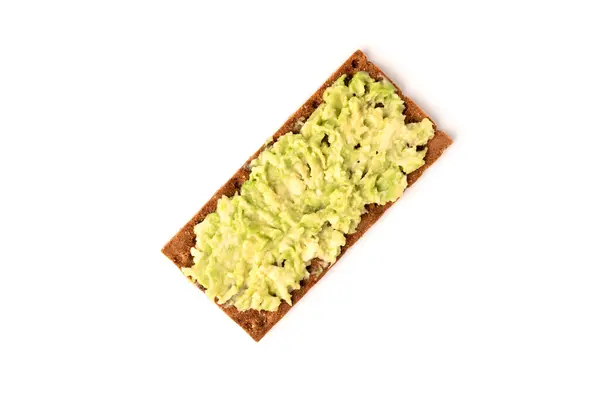 Хлеб Авокадо Белом Фоне — стоковое фото