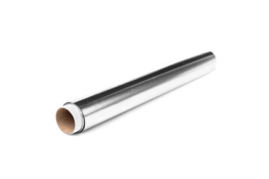 Folyo beyaz arkaplanda izole edildi.