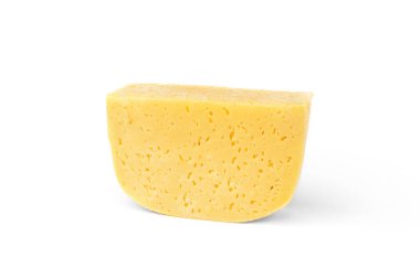 Beyaz arkaplanda izole edilmiş peynir.