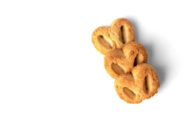 Beyaz arkaplanda izole edilmiş küçük ekmek kulağı.