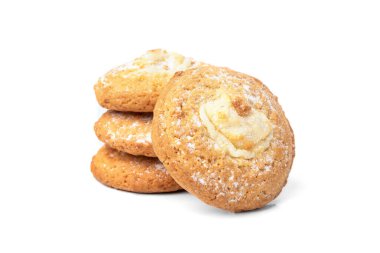 Cottage cheese (cheesecake) cookies isolated on white. background.