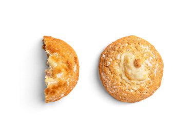 Cottage cheese (cheesecake) cookies isolated on white. background.
