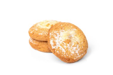 Cottage cheese (cheesecake) cookies isolated on white. background.