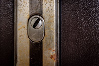 A little rust on the door lock.