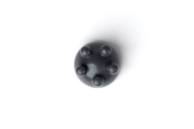 Beyaz arkaplanda izole edilmiş elektrik masaj aleti başlıkları.