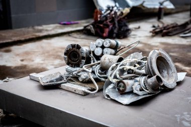 Hurda için alüminyum yığını.