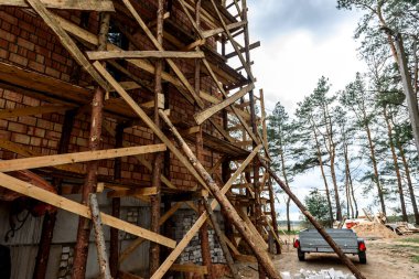 Belarus 'ta Ortodoks Kilisesi İnşaatı.