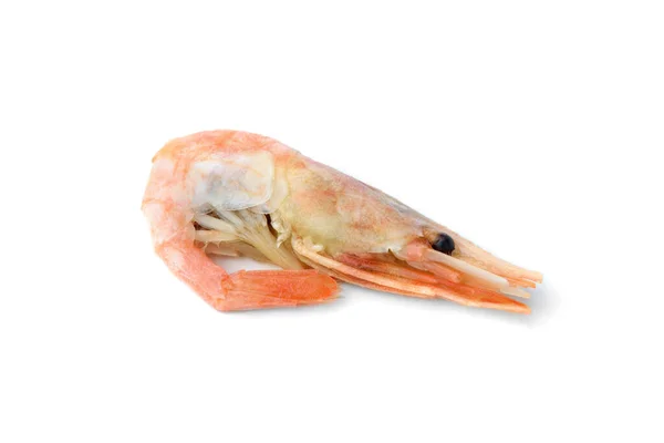 Unpeeled Shrimp Isolated White Background — Stock Photo, Image