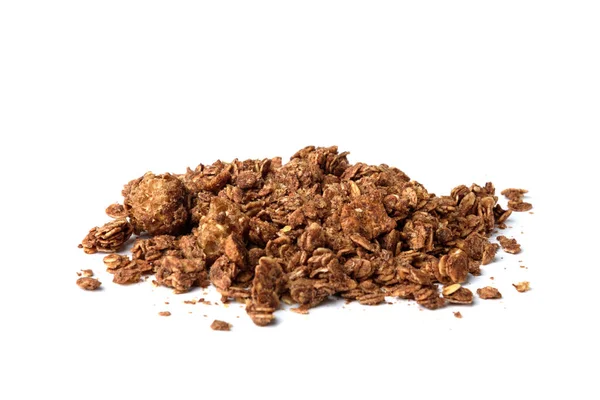 Chocolate Granola Isolated White Background Stock Picture