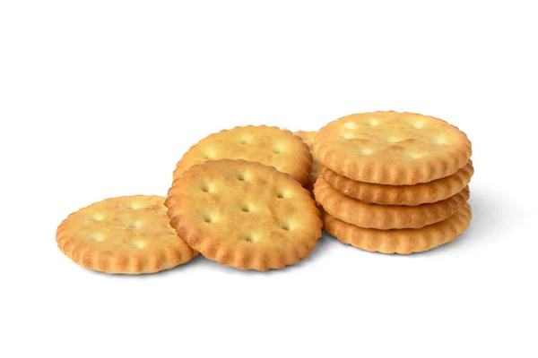 Cracker Sale Isolati Sfondo Bianco — Foto Stock