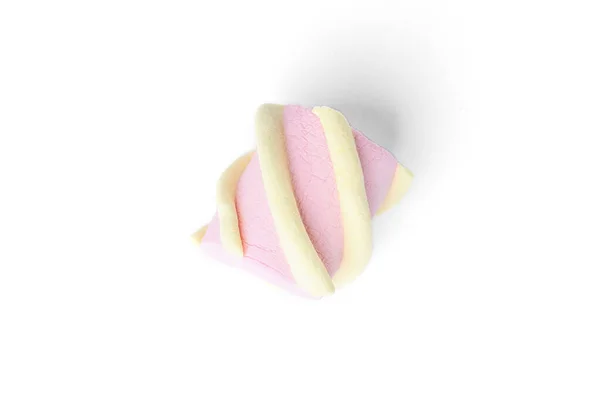Beyaz Arkaplanda Izole Edilmiş Renkli Marşmelov Üst Görünüm — Stok fotoğraf
