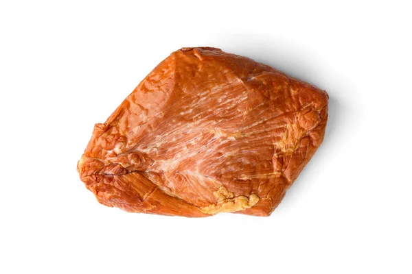 Gerookt Vlees Geïsoleerd Witte Achtergrond — Stockfoto