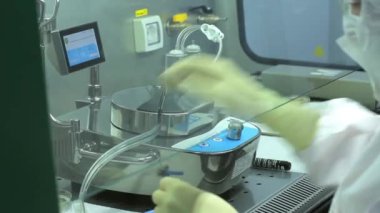 Laboratuvarda COVID 19 numuneleri test ediliyor.