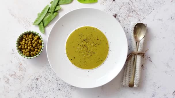 Zupa Kremu Roślinnego Przyprawami — Wideo stockowe