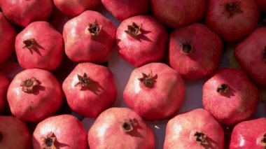 Nar yakın plan, meyve, bir sürü