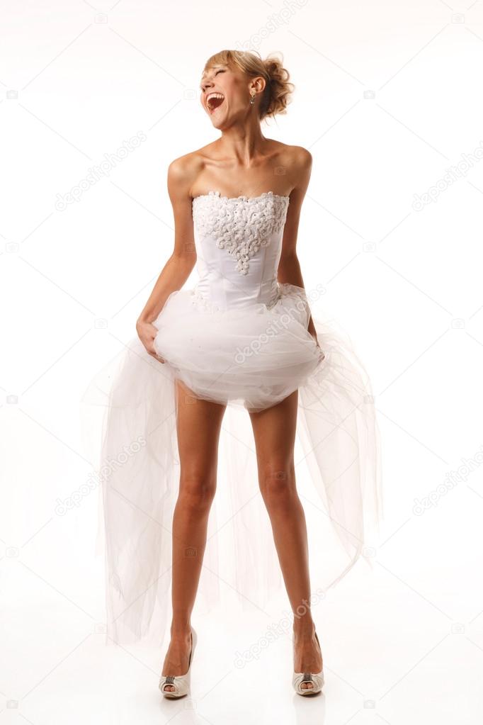 Daddy screaming bride long hair