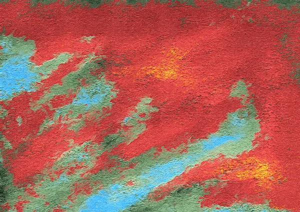 Abstract Painterly Red Teal Background — Stock Photo, Image