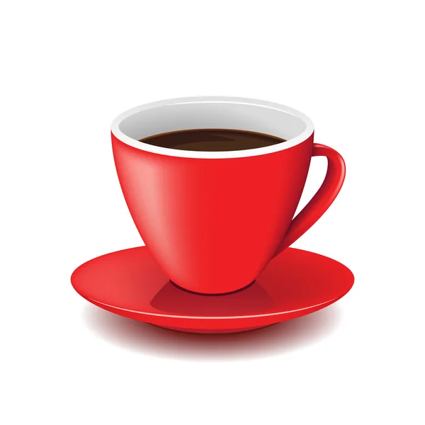 Tazza di caffè rosso — Vettoriale Stock