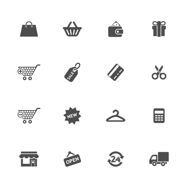 Conjunto de iconos de vector de compras — Vector de stock