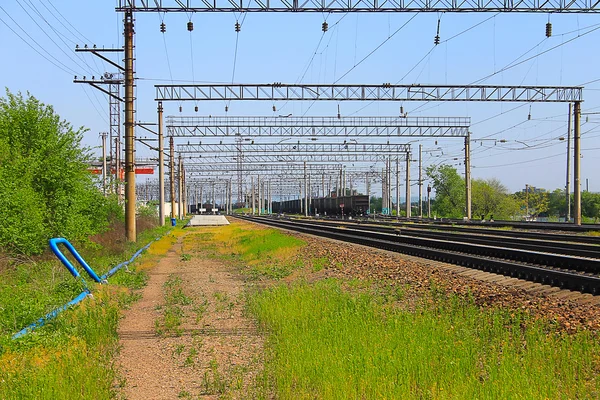 Ferroviária e carris — Fotografia de Stock