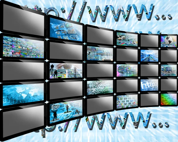 Tv wall — Stock Photo, Image