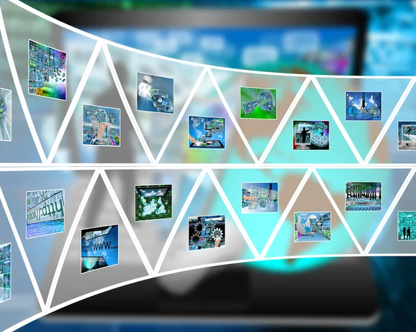 Wall of triangles — Stock Photo, Image