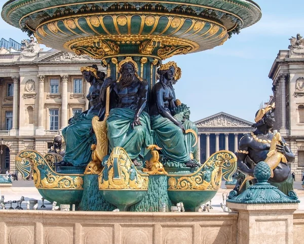 Fountain in the Place de la Concorde — Stock Photo, Image