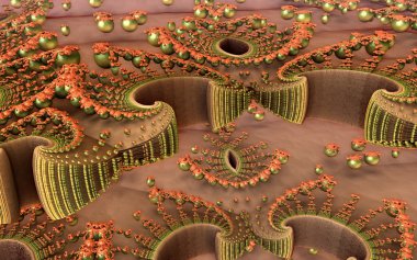 soyut geometrik bileşim 3 boyutlu yazılımda yapılır